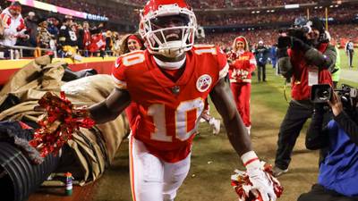 Kansas City Chiefs’ WR Tyreek Hill fined for celebrating TD with pompoms