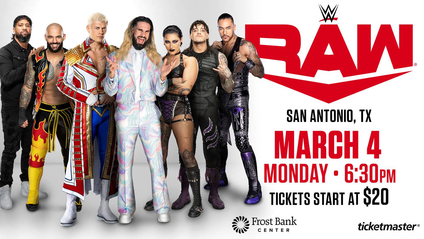 WWE Monday Night RAW March 4, 2024 Magic 105.3 San Antonio's Best Music