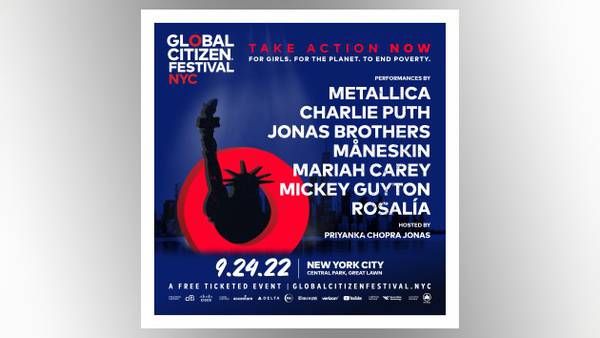 Jonas Brothers, Mariah Carey, Charlie Puth to perform at NYC's Global Citizen Festival in September