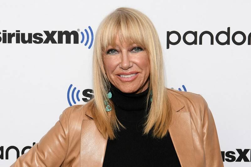 NEW YORK, NEW YORK - JANUARY 06: (EXCLUSIVE COVERAGE) Suzanne Somers visits SiriusXM Studios on January 06, 2020 in New York City. (Photo by Dia Dipasupil/Getty Images)