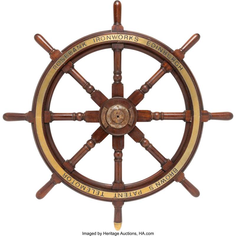 "Titanic" ship's helm wheel