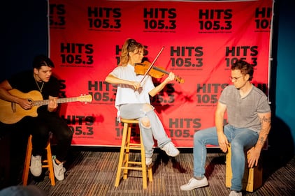 Lindsey Stirling stopped by the HITS 105.3 performance studio for a special private performance for our winners, before her show at the Majestic in San Antonio. She played some songs acoustic, answered a lot of questions, and took photos with all the winners. Great performance, and such a nice person!