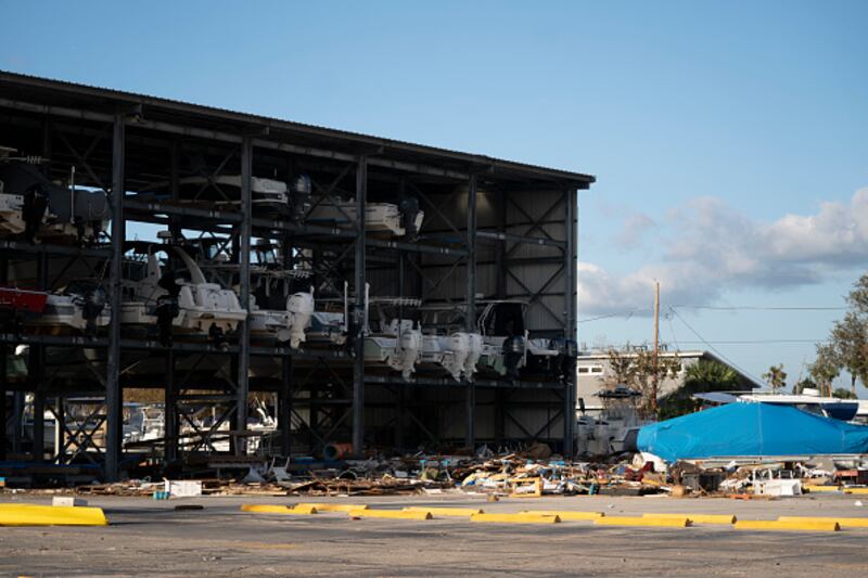 Damage left behind after Hurricane Milton