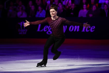 Ice skaters performing